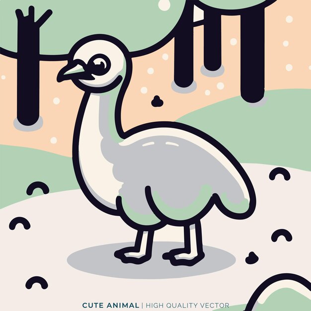 Ilustración vectorial de animales Forma linda