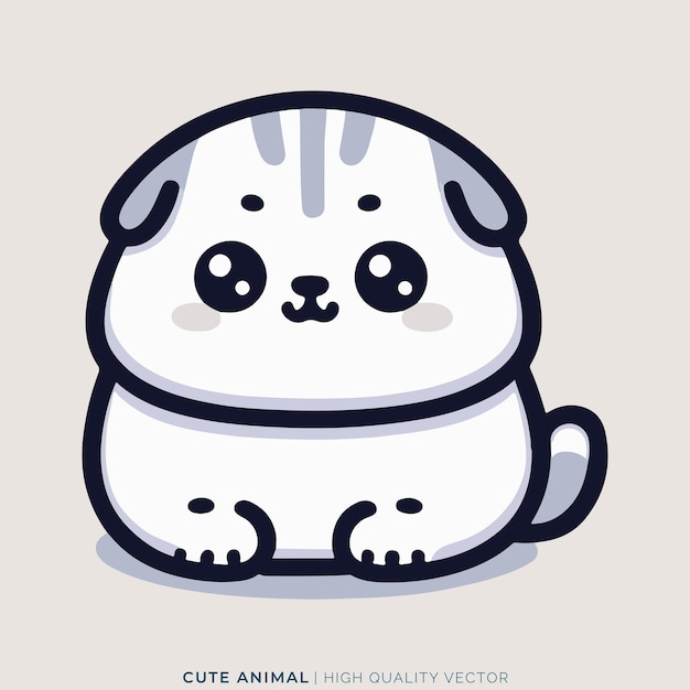 Ilustración vectorial de animales lindos para gatos pequeños