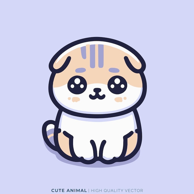 Ilustración vectorial de animales lindos para gatos pequeños