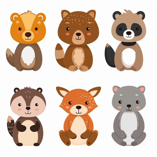 Ilustración vectorial de animales zoológico dibujos animados naturaleza silvestre diseño de safari lindo león vida silvestre de vuelta