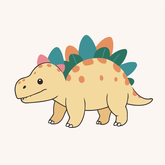 Vector ilustración vectorial de ankylosaurus para libros de cuentos para niños