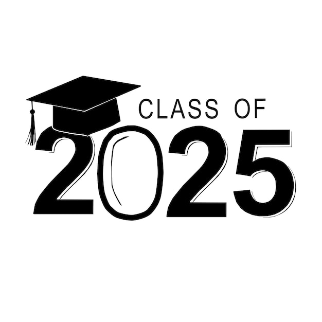 Ilustración vectorial Anuncio de graduación de la clase de 2025
