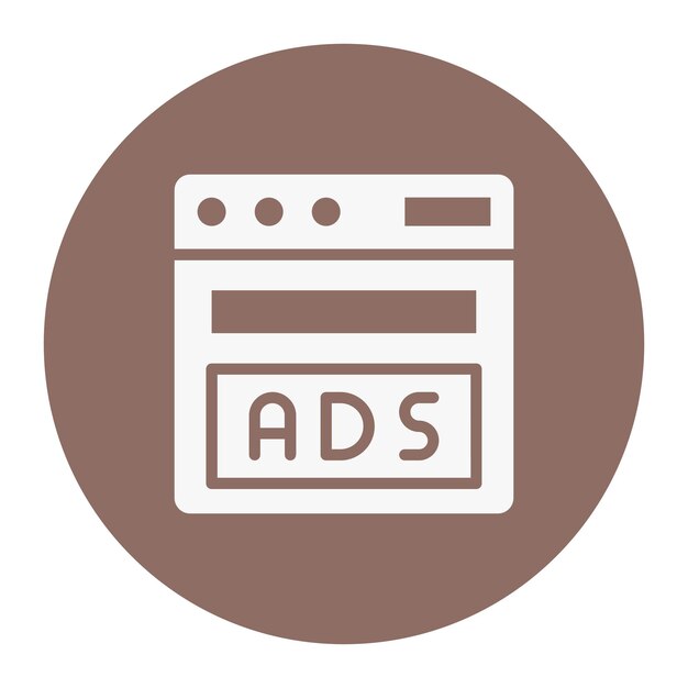Ilustración vectorial de anuncios en el sitio web