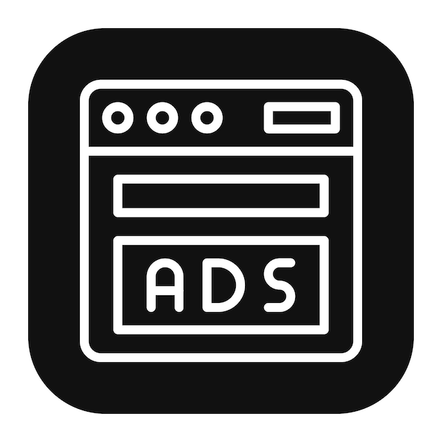 Ilustración vectorial de anuncios en el sitio web