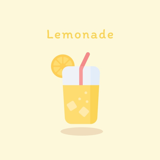 Vector ilustración vectorial aplanada limonada