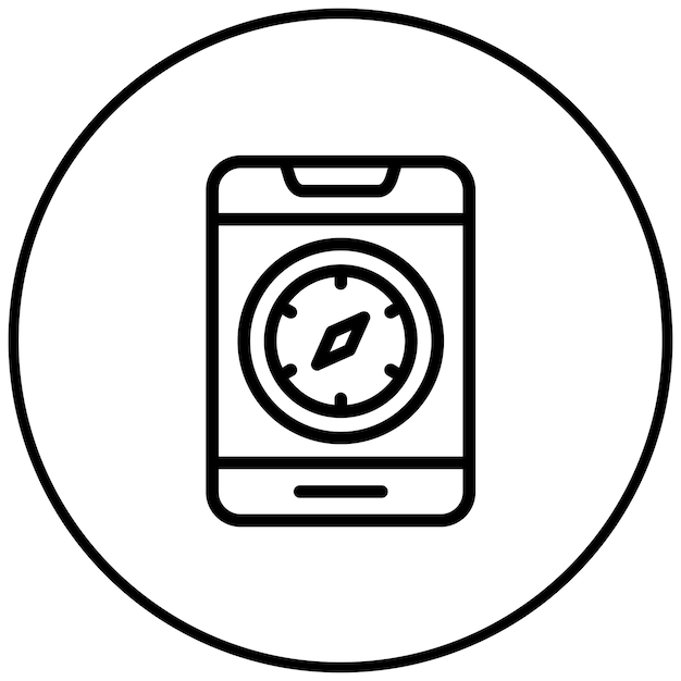 Ilustración vectorial de la aplicación Compass