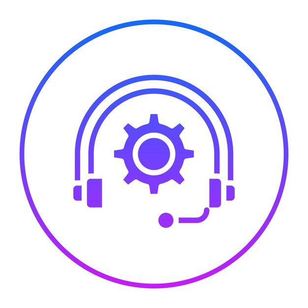 Ilustración vectorial de apoyo técnico