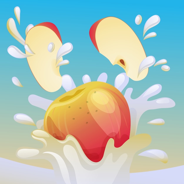 ilustración vectorial apple splash