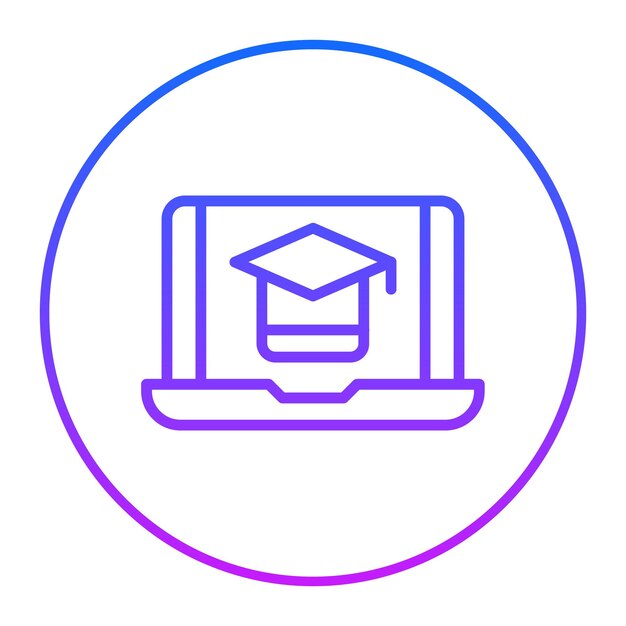 Ilustración vectorial de aprendizaje en línea