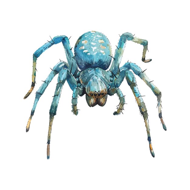 Ilustración vectorial de araña en estilo acuarela