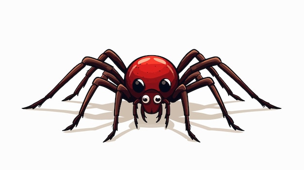 Ilustración vectorial de arañas de dibujos animados antiguos