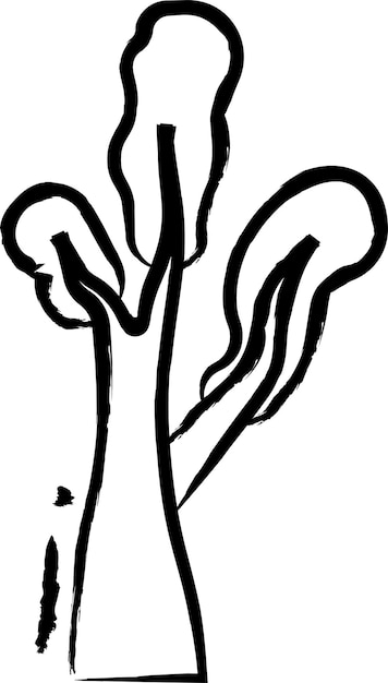 Ilustración vectorial del árbol dibujada a mano