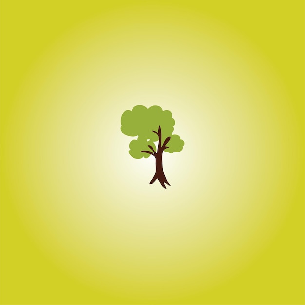 Ilustración vectorial de árbol exuberante y fácil de editar en formato EPS