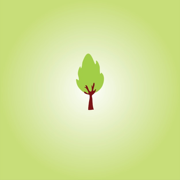 Ilustración vectorial de árbol exuberante y fácil de editar en formato EPS