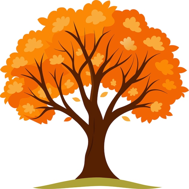 Ilustración vectorial del árbol de naranja