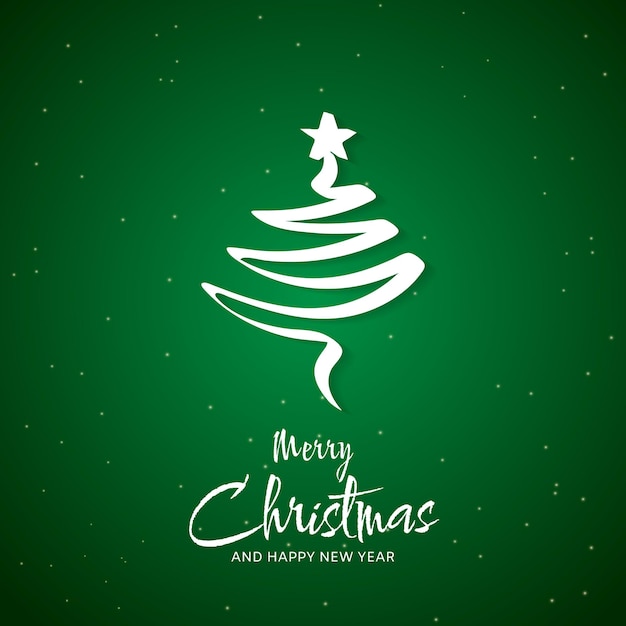 Ilustración vectorial del árbol de Navidad Feliz Navidad y feliz año nuevo plantilla de redes sociales