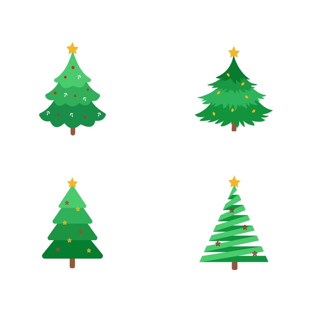 Ilustración vectorial del árbol de Navidad festivo para la temporada navideña