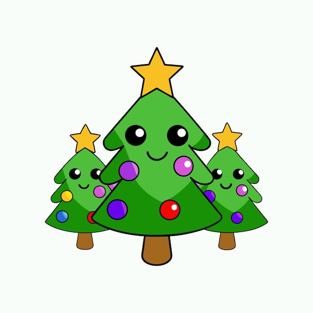 Ilustración vectorial del árbol de Navidad