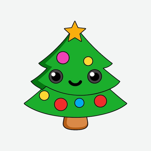 Ilustración vectorial del árbol de Navidad