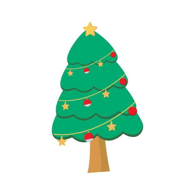 Ilustración vectorial del árbol de Navidad