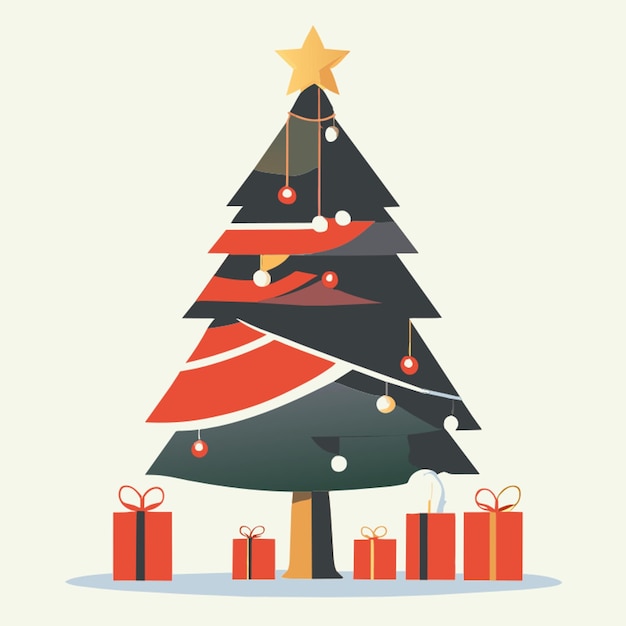 Vector ilustración vectorial del árbol de navidad