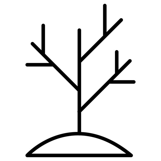 Ilustración vectorial del árbol de otoño