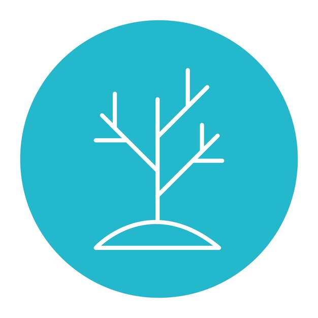 Ilustración vectorial del árbol de otoño