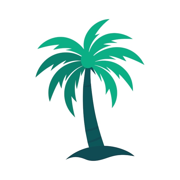 Ilustración vectorial del árbol de palma Diseño del logotipo vectorial de palma
