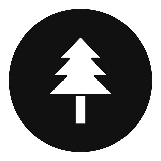 Ilustración vectorial del árbol de pino