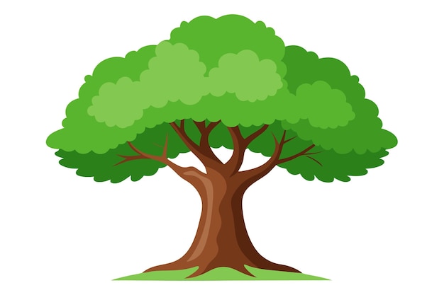 Ilustración vectorial de un árbol de roble