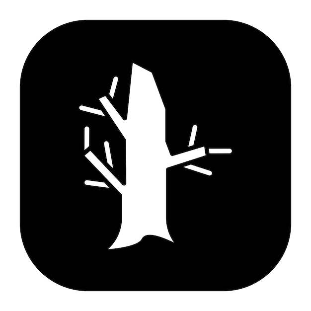 Ilustración vectorial de árbol seco