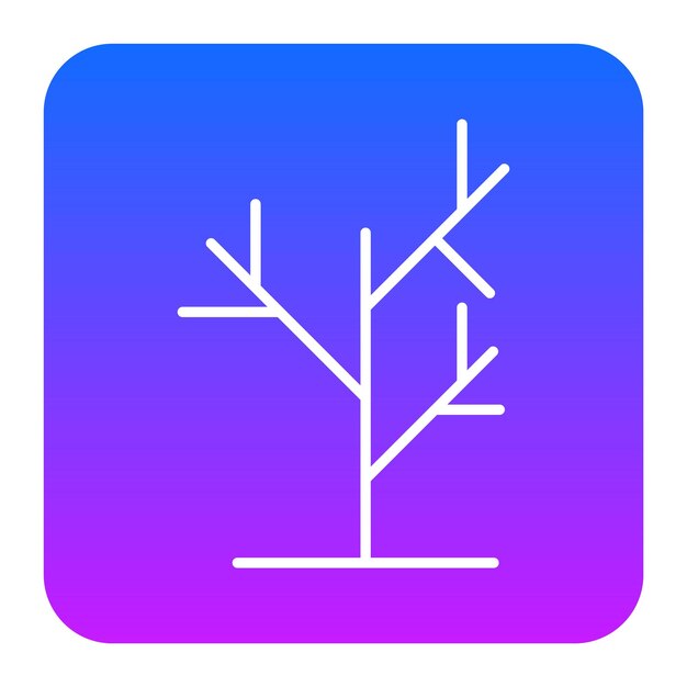 Ilustración vectorial de árbol seco