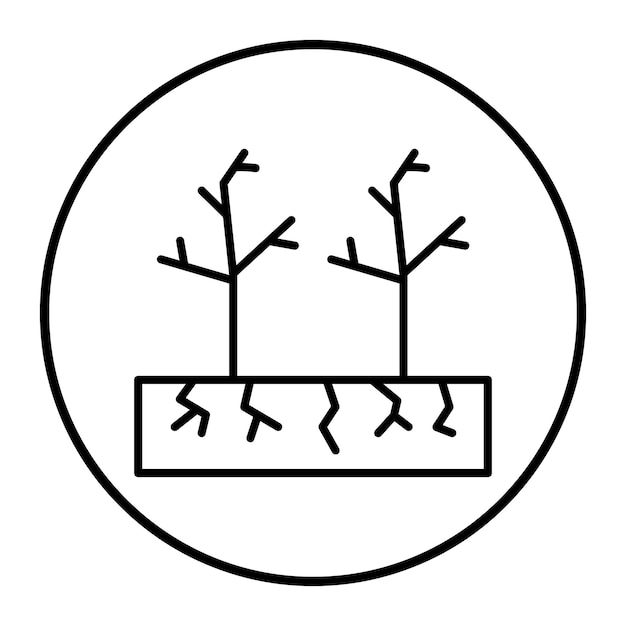 Ilustración vectorial de árbol seco