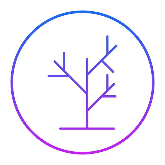 Ilustración vectorial de árbol seco
