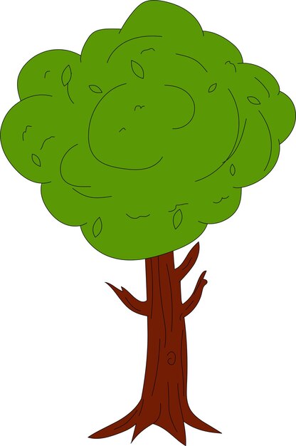 una ilustración vectorial de un árbol