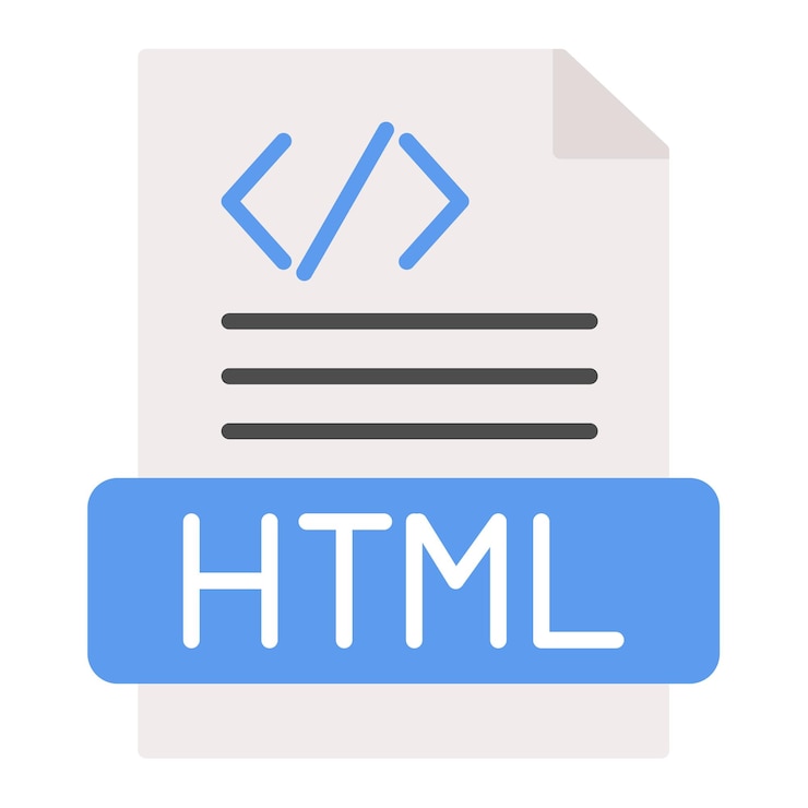 Vector ilustración vectorial de un archivo html