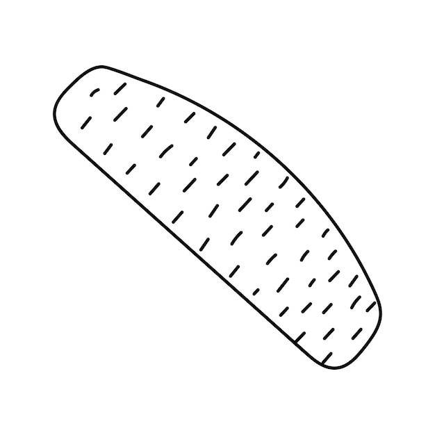 Ilustración vectorial del archivo de uñas en estilo doodle