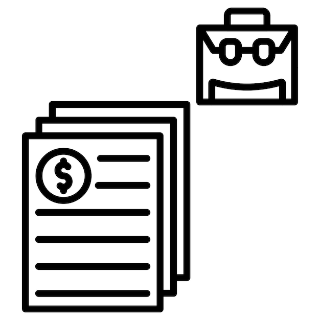 Ilustración vectorial de archivos comerciales