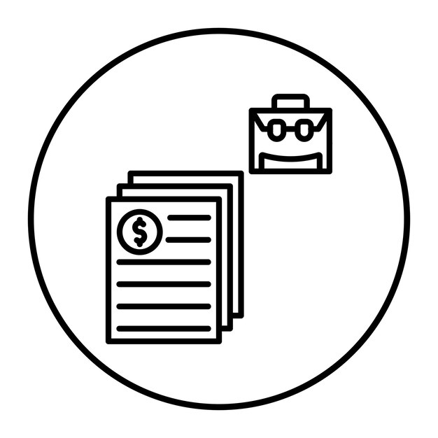 Ilustración vectorial de archivos comerciales