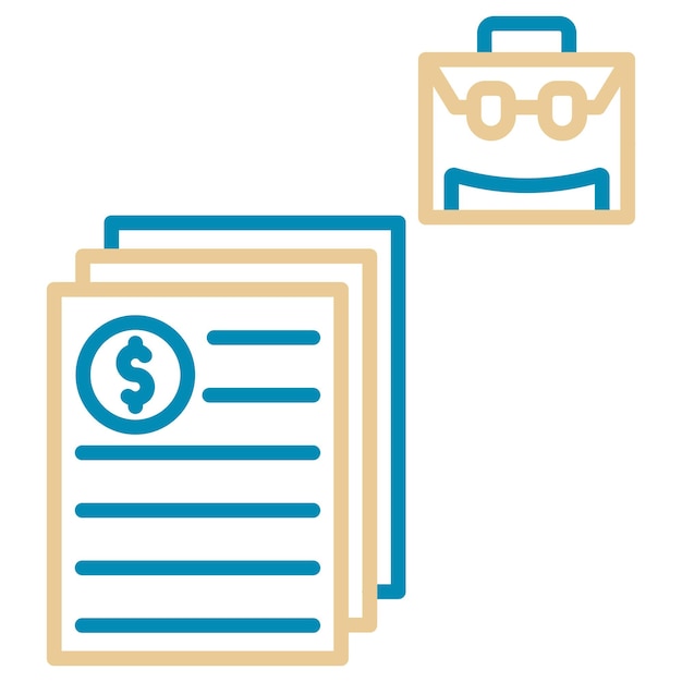 Ilustración vectorial de archivos comerciales