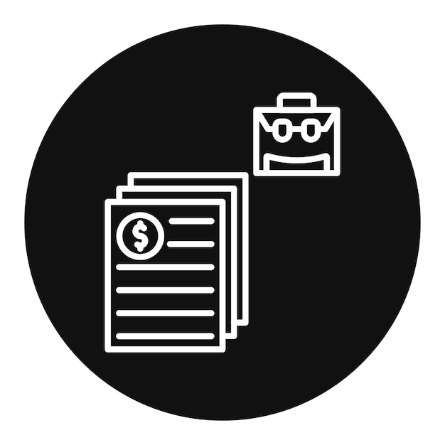 Ilustración vectorial de archivos comerciales