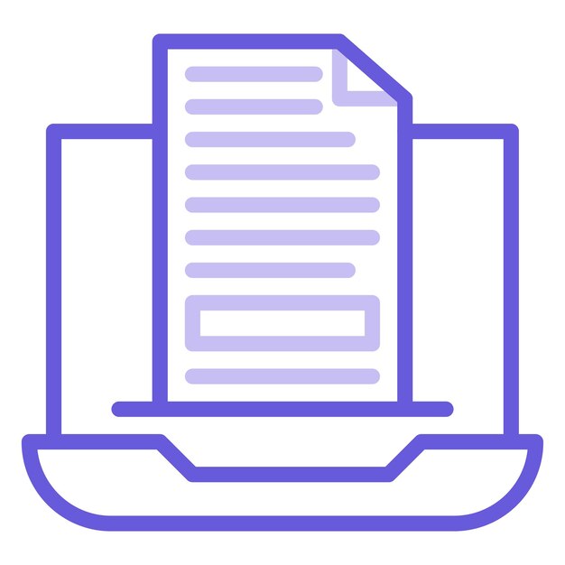 Ilustración vectorial de archivos por computadora
