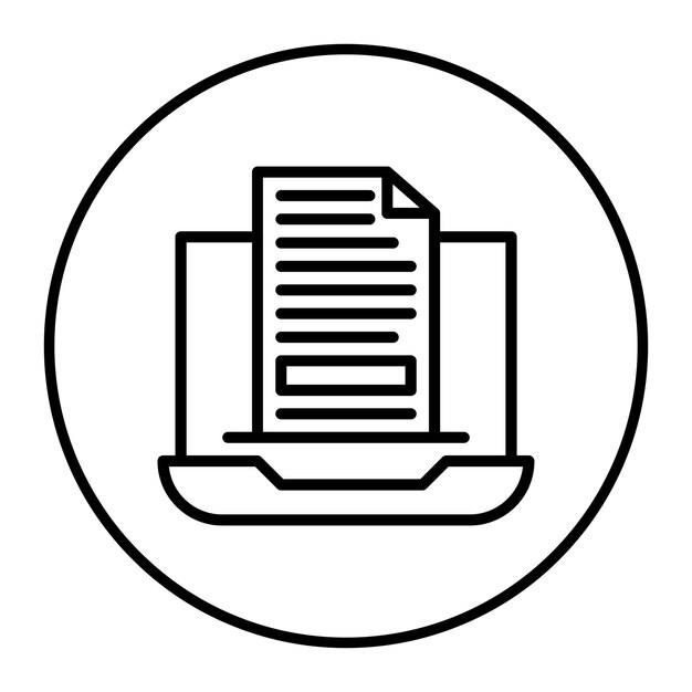 Ilustración vectorial de archivos por computadora