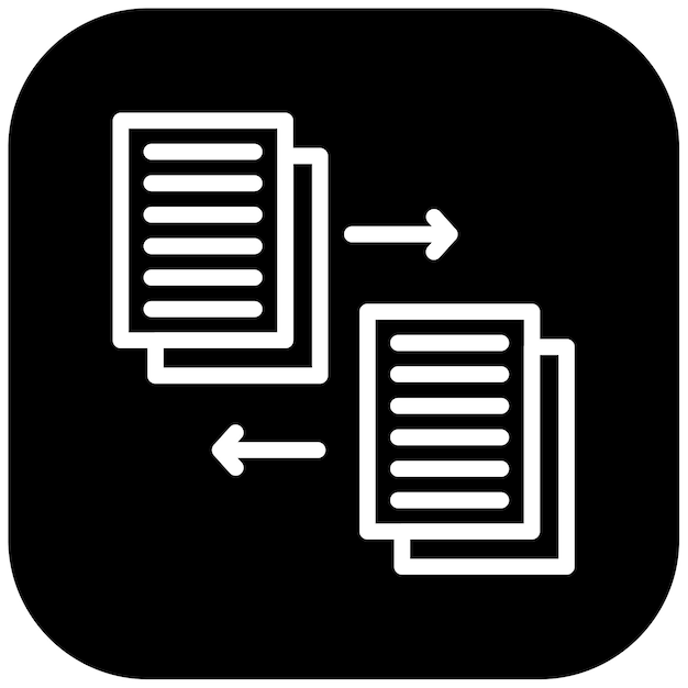 Ilustración vectorial de los archivos de intercambio