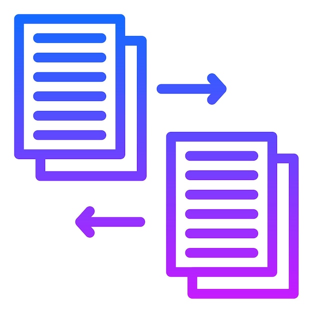 Ilustración vectorial de los archivos de intercambio