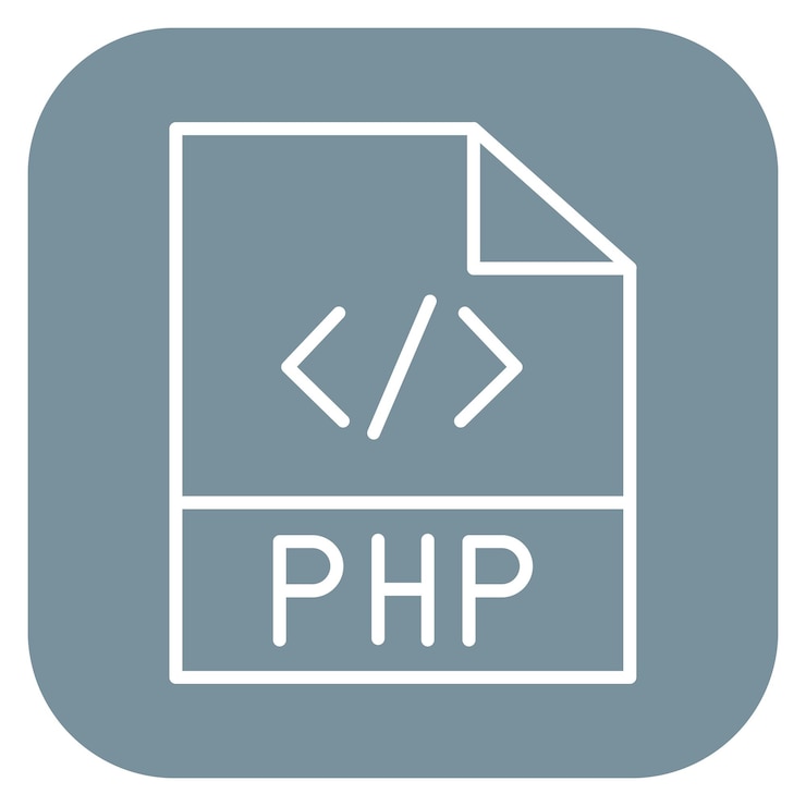 Vector ilustración vectorial de archivos php