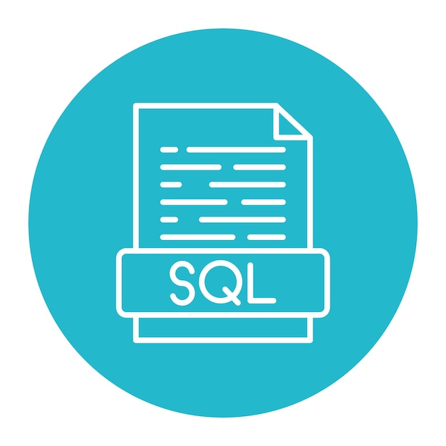 Ilustración vectorial de archivos sql