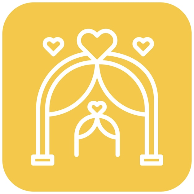 Ilustración vectorial del arco de la boda