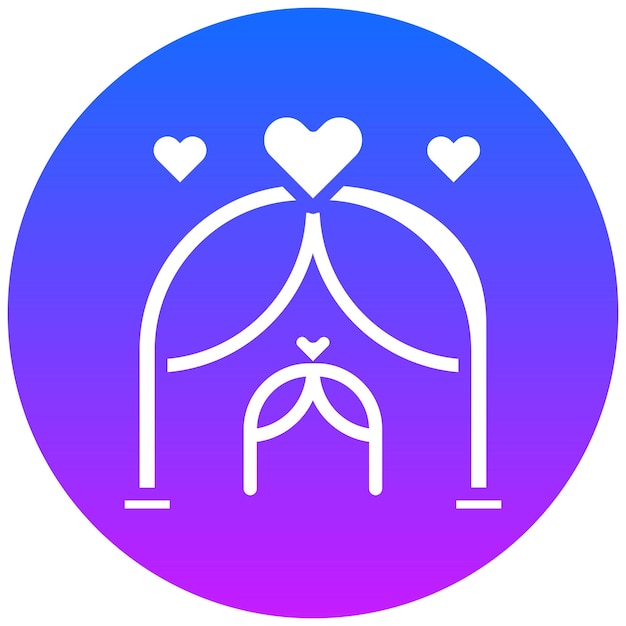 Ilustración vectorial del arco de la boda