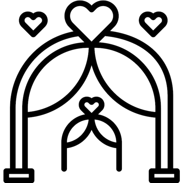 Ilustración vectorial del arco de la boda